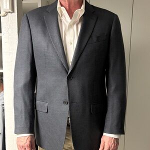 Emporio Armani Men's Charcoal Patterned Sports Jacket - Classic Blazer